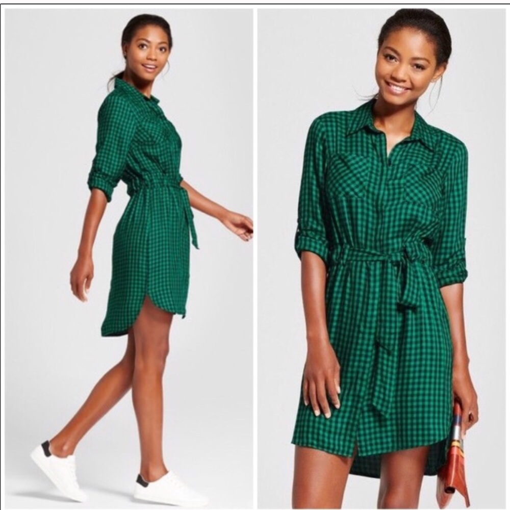 A New Day Gingham Plaid Dress